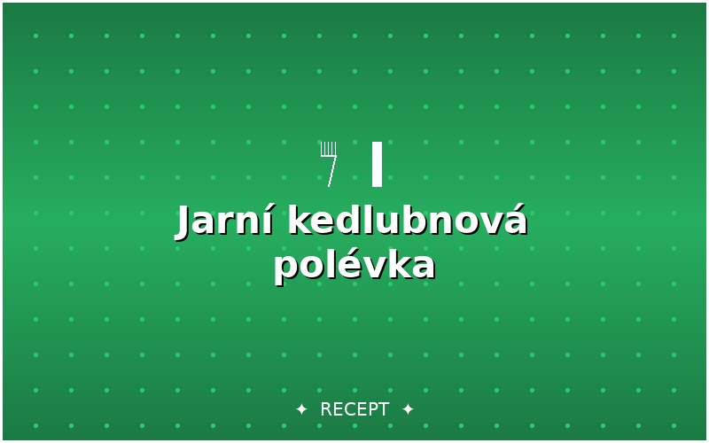 Jarní kedlubnová polévka